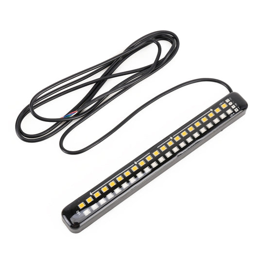 155mm DC12-24V / 2.2W Motorcycle LED Dynamic Blinker Side Lights Flowing Water Brake Lamp Turn Signal Light, Cable Length: 1m by buy2fix