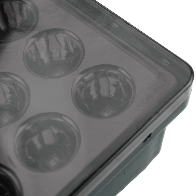 DC12V 1W Car Square Highlight Brake Lights Reversing Light with 15LEDs SMD-3528 (Black) - Brake Lights by buy2fix | Online Shopping UK | buy2fix