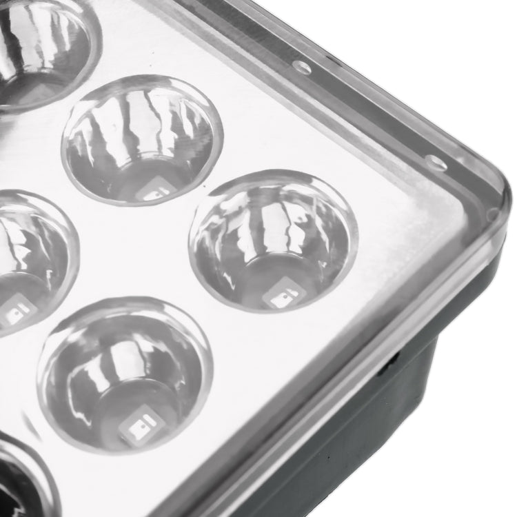 DC12V 1W Car Square Highlight Brake Lights Reversing Light with 15LEDs SMD-3528 (Transparent) - Brake Lights by buy2fix | Online Shopping UK | buy2fix