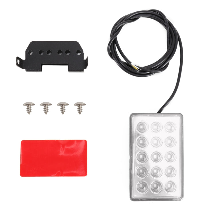 DC12V 1W Car Square Highlight Brake Lights Reversing Light with 15LEDs SMD-3528 (Transparent) - Brake Lights by buy2fix | Online Shopping UK | buy2fix