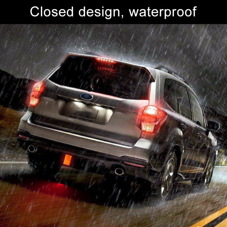 DC12V 1W Car Square Highlight Brake Lights Reversing Light with 15LEDs SMD-3528 (Transparent) - Brake Lights by buy2fix | Online Shopping UK | buy2fix