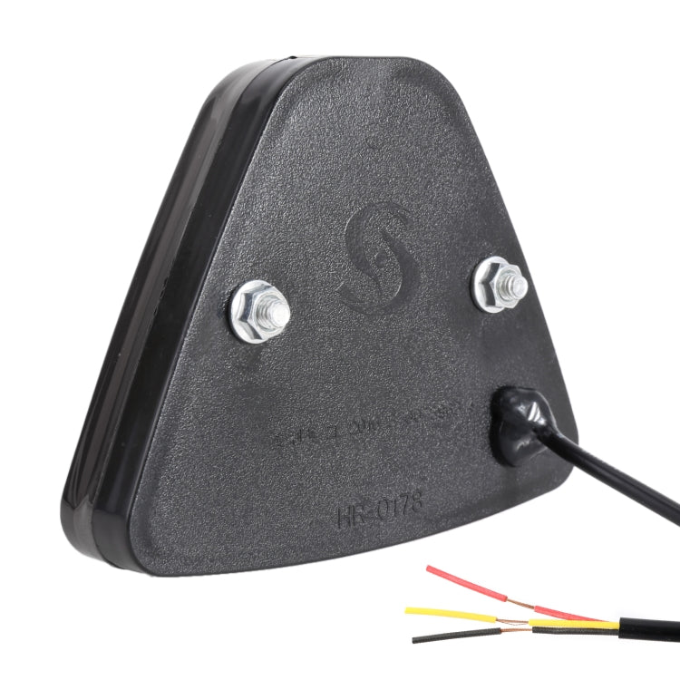 DC12V 1W Car Triangle Highlight Brake Lights Reversing Light with 20LEDs SMD-3528 (Black) - Brake Lights by buy2fix | Online Shopping UK | buy2fix