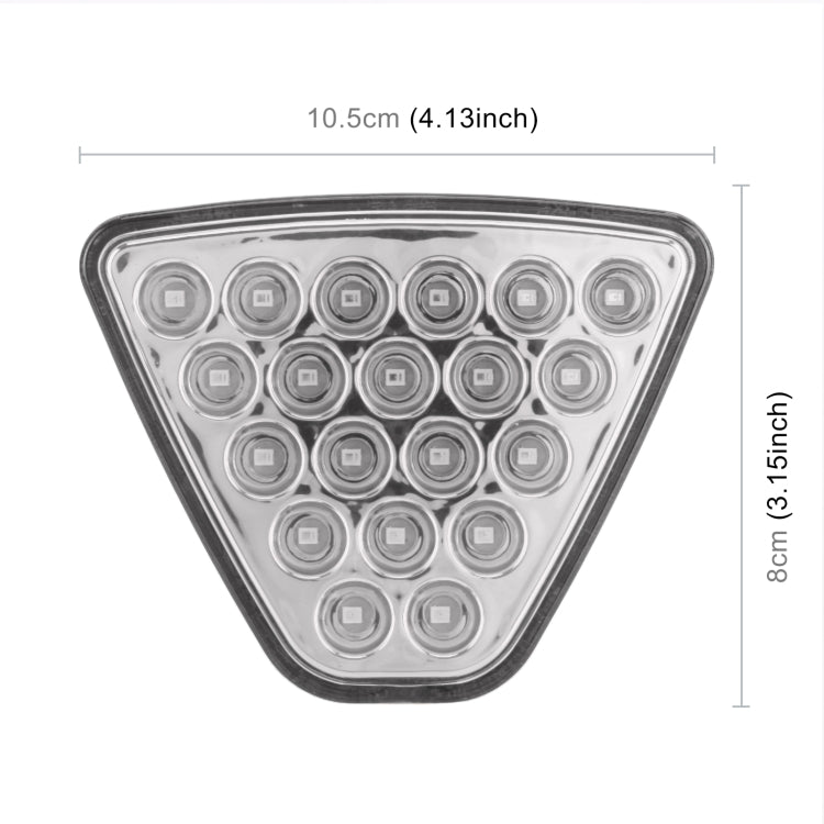 DC12V 1W Car Triangle Highlight Brake Lights Reversing Light with 20LEDs SMD-3528 (Transparent) - Brake Lights by buy2fix | Online Shopping UK | buy2fix