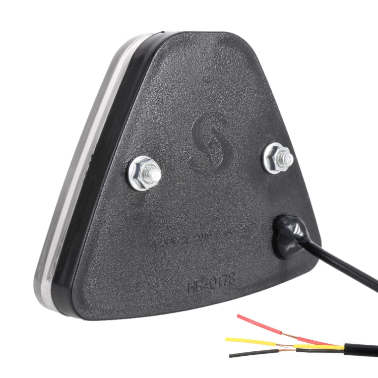 DC12V 1W Car Triangle Highlight Brake Lights Reversing Light with 20LEDs SMD-3528 (Transparent) - Brake Lights by buy2fix | Online Shopping UK | buy2fix