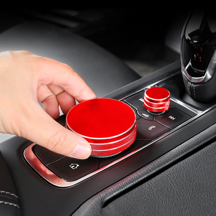2 PCS Car Metal Central Control Knob Case for Cadillac (Red) by buy2fix