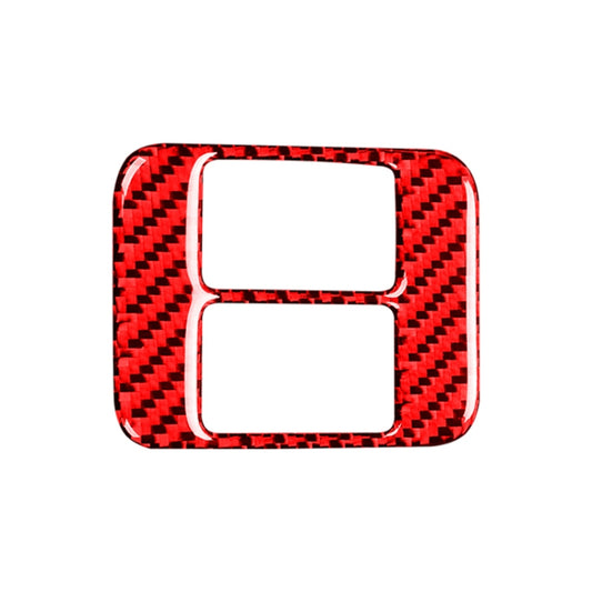 Car Carbon Fiber Seat Heating Panel Decorative Sticker for Subaru BRZ / Toyota 86 2013-2019, Left and Right Drive Universal with Hole (Red) by buy2fix