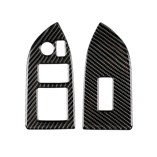 Car Carbon Fiber Window Glass Lifting Panel Decorative Sticker for Subaru BRZ / Toyota 86 2013-2017, Left Drive (Black) by buy2fix