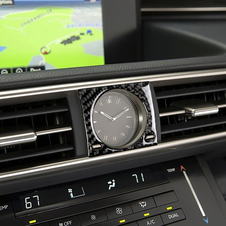 Car Carbon Fiber Clock Box Decorative Sticker for Lexus IS250 2013-, Left Drive by buy2fix