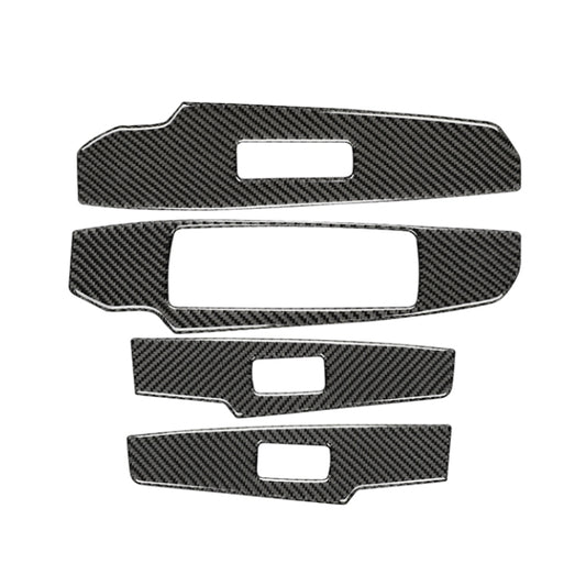 Car Carbon Fiber Window Glass Lifting Panel Button Decorative Sticker for Lexus IS250 2013-, Left Drive B Style by buy2fix