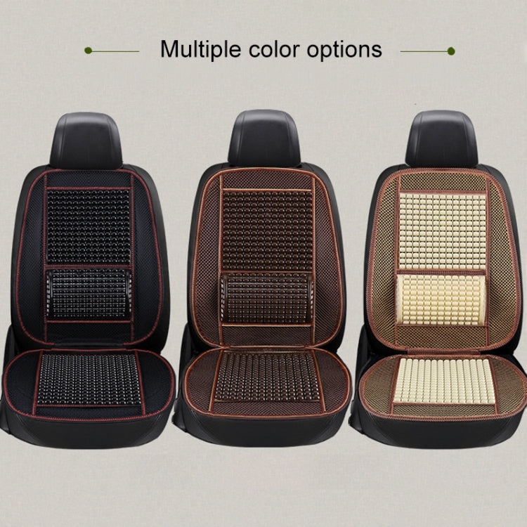 Car Seat Covers Summer Cool Imitation Wooden Beads Ventilation Breathable Seat Cushion(Beige) by buy2fix