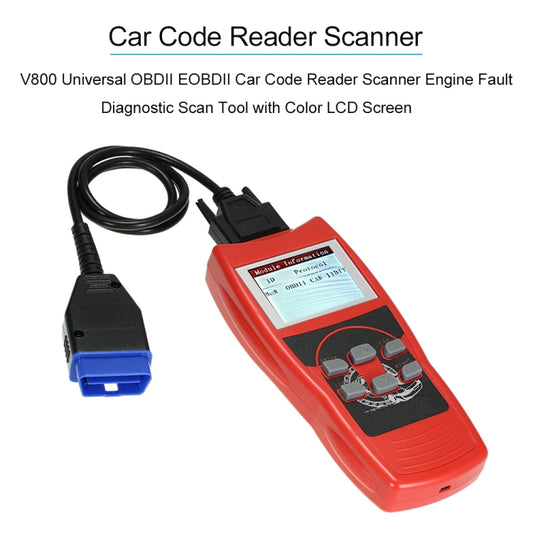 V800 Car Mini Code Reader OBD2 Fault Detector Diagnostic Tool - Code Readers & Scan Tools by buy2fix | Online Shopping UK | buy2fix
