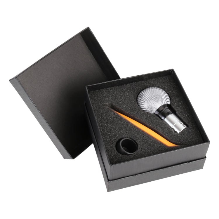 Universal Car Pressable Telescopic Carbon Fiber Gear Head Gear Shift Knob, Length: 9.5cm (Silver) by buy2fix