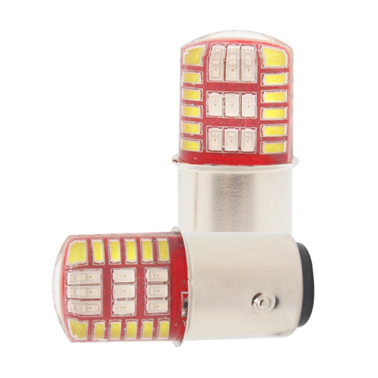 2 PCS 1157 DC12V / 1.1W Motorcycle / Car LED Double Color Flashing Light Turn Signal / Brake Lamp with 42LEDs SMD-3014 Lamp Beads by buy2fix