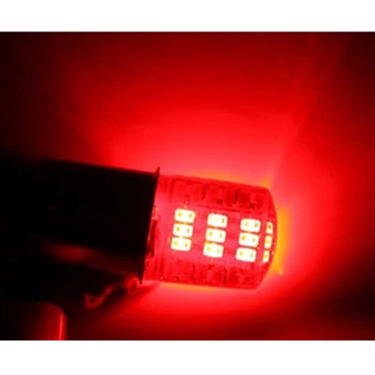 2 PCS 1157 DC12V / 1.1W Motorcycle / Car LED Double Color Flashing Light Turn Signal / Brake Lamp with 42LEDs SMD-3014 Lamp Beads - Brake Lights by buy2fix | Online Shopping UK | buy2fix