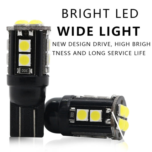 10 PCS T10/168/194 DC12V / 1W / 6000K / 60LM Car Decoding Clearance Lights with 12LEDs SMD-3030 Lamp Beads by buy2fix