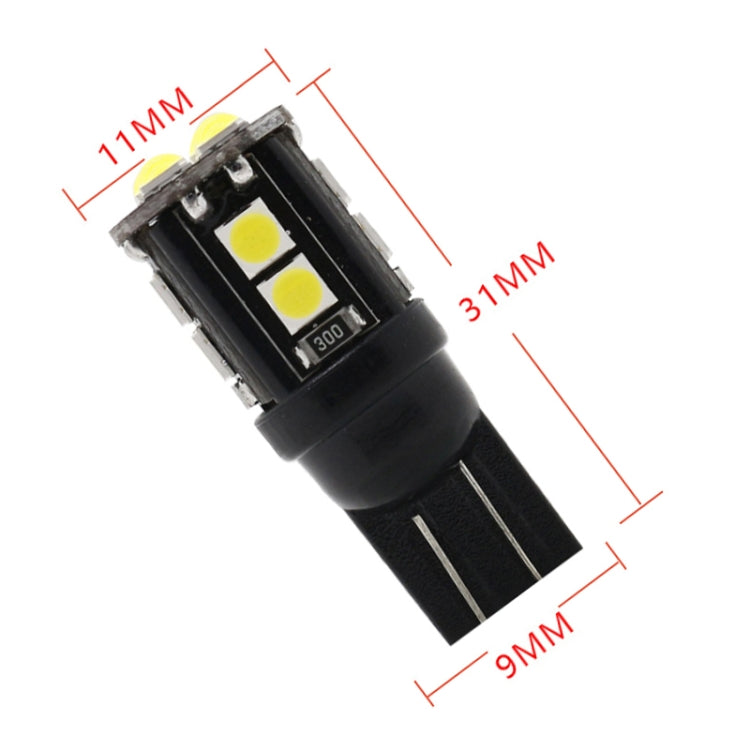 10 PCS T10/168/194 DC12V / 1W / 6000K / 60LM Car Decoding Clearance Lights with 12LEDs SMD-3030 Lamp Beads - Brake Lights by buy2fix | Online Shopping UK | buy2fix