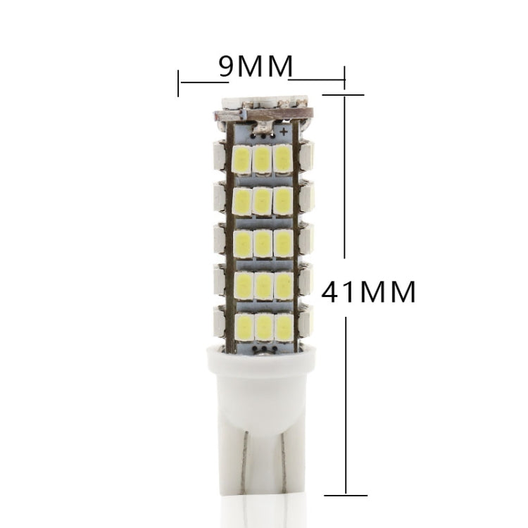 10 PCS T10 DC12V / 1.5W / 6500K / 75LM Car Clearance Lights Reading Lamp with 68LEDs SMD-3020 Lamp Beads - Brake Lights by buy2fix | Online Shopping UK | buy2fix