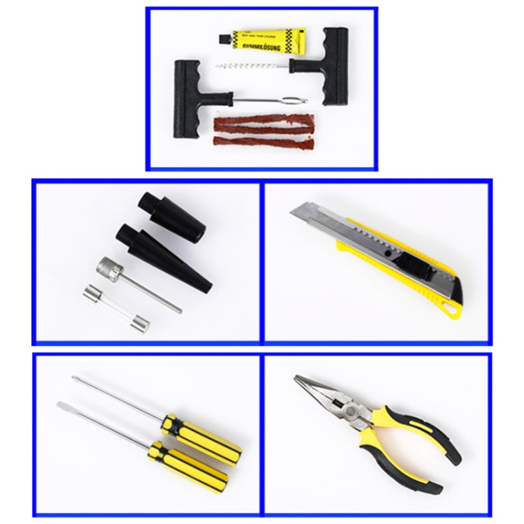 Car 12V Portable Inflatable Cylinder Pedal Pointer Air Pump with Light & Tool Box - Inflatable Pump by buy2fix | Online Shopping UK | buy2fix