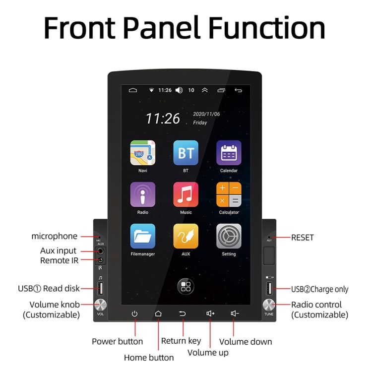 D110 Car Android Navigation Machine Support Mobile Phone Interconnection / Steering Wheel Control - by buy2fix | Online Shopping UK | buy2fix