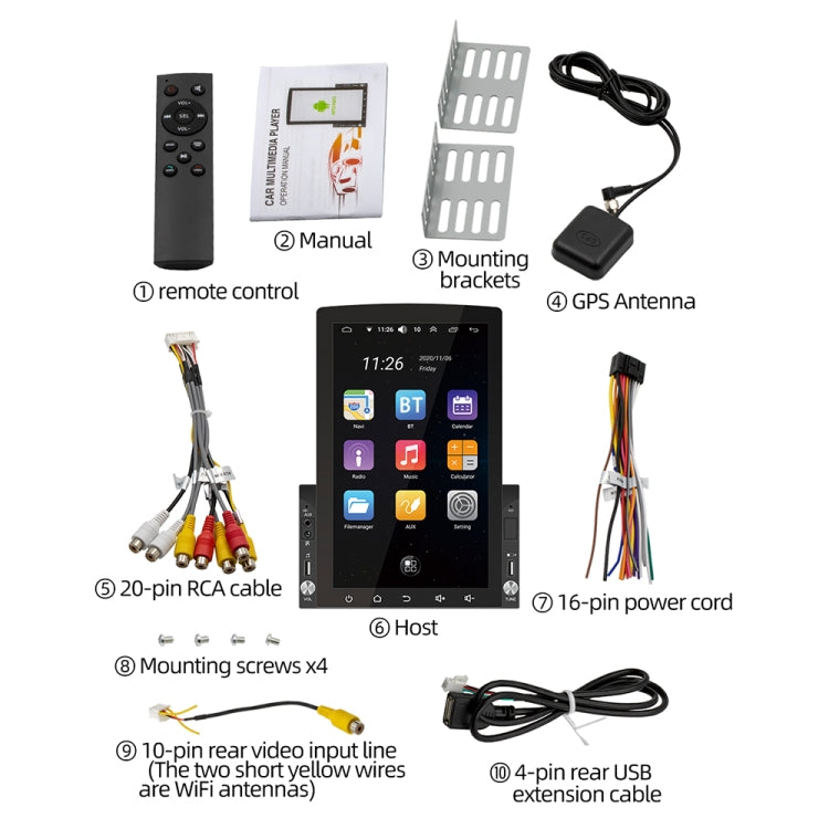 D110 Car Android Navigation Machine Support Mobile Phone Interconnection / Steering Wheel Control - by buy2fix | Online Shopping UK | buy2fix
