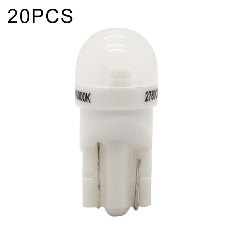 20 PCS T10 DC12V / 0.25W / 6500K / 20LM Car Round Head Plug-in Bubble Reading Light with 1LEDs SMD-3030 Lamps - Clearance Lights by buy2fix | Online Shopping UK | buy2fix