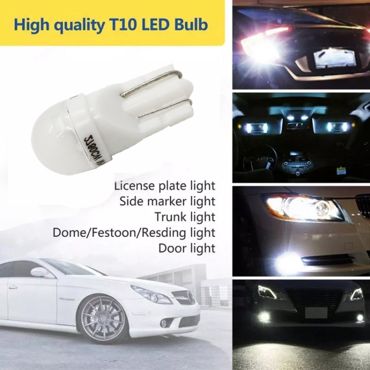 20 PCS T10 DC12V / 0.25W / 6500K / 20LM Car Round Head Plug-in Bubble Reading Light with 1LEDs SMD-3030 Lamps - Clearance Lights by buy2fix | Online Shopping UK | buy2fix