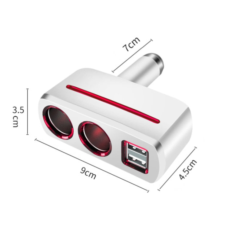 SHUNWEI SD-1918 80W 3.1A Car 2 in 1 Dual USB Charger (White) - Cigar Socket by SHUNWEI | Online Shopping UK | buy2fix