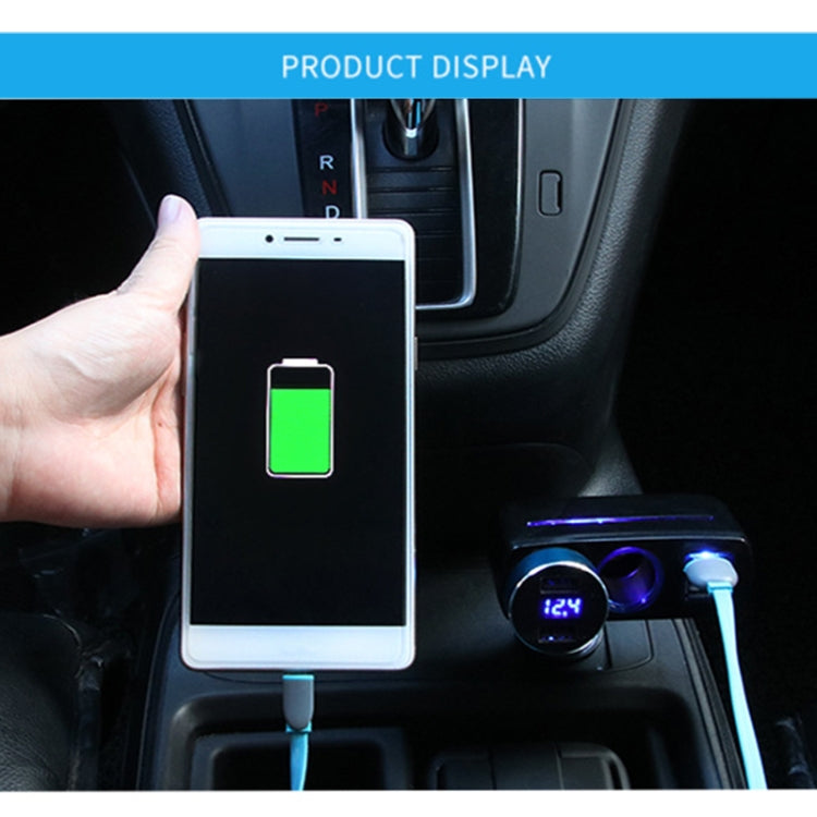 SHUNWEI SD-1918 80W 3.1A Car 2 in 1 Dual USB Charger (White) by SHUNWEI