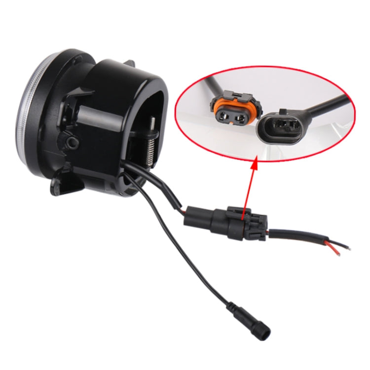 2 PCS DC12V-30V / 30W / 3A / 1440LM 12LEDs 4 inch Car LED Colorful Fog Light, Style: Black Background(White Light) - Fog / Driving Lights by buy2fix | Online Shopping UK | buy2fix