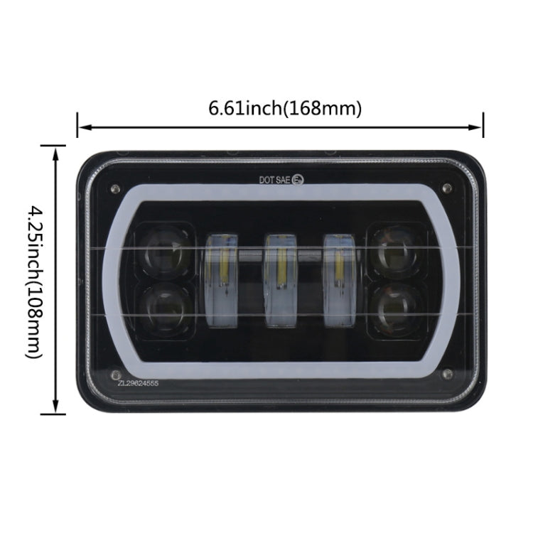 5 inch 30W DC 10-30V 7200LM IP67 Car LED Turn Signal / Headlight, with Angel Eyes - Work Lights by buy2fix | Online Shopping UK | buy2fix