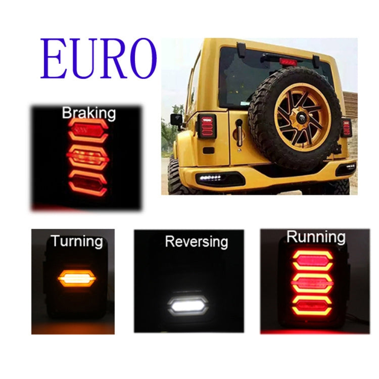 1 Pair 15W DC 12V IP67 4 in 1 Car LED Tail Lights / Driving Lights / Brake Lights/Turn Reverse, European Version - Brake Lights by buy2fix | Online Shopping UK | buy2fix