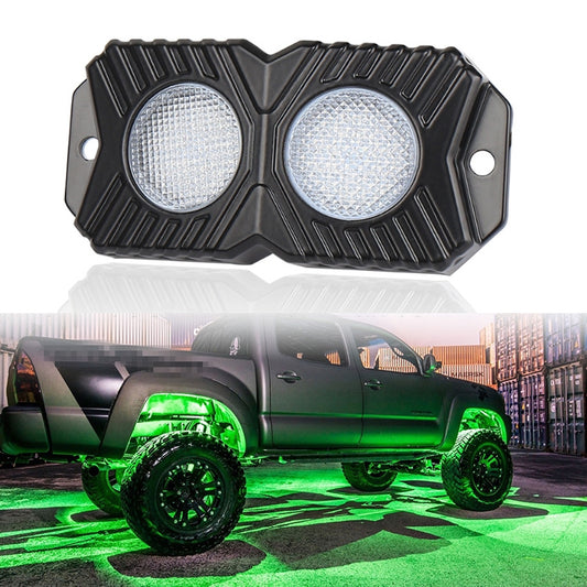 18W DC 12-24V 1.2A LED Double Row Car Bottom Light / Chassis Light / Yacht Deck Atmosphere Light (Green Light) by buy2fix
