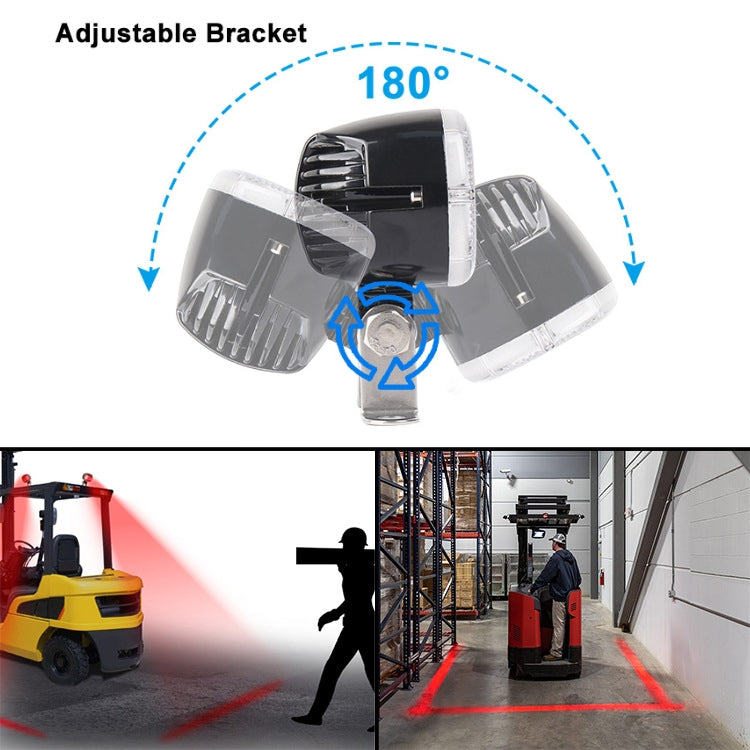 DC10-80V 10W IP67 900LM Car LED Forklift Warning Lights / Width Lights (Red Light) - Clearance Lights by buy2fix | Online Shopping UK | buy2fix