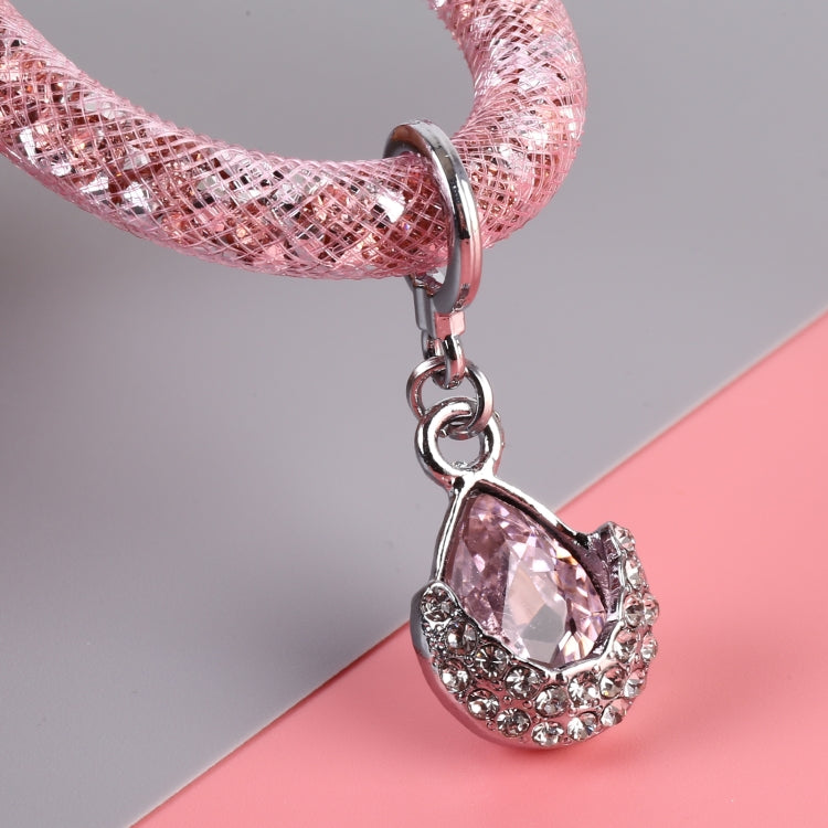 Car Diamond Metal + Plastic Keychain (Pink) by buy2fix