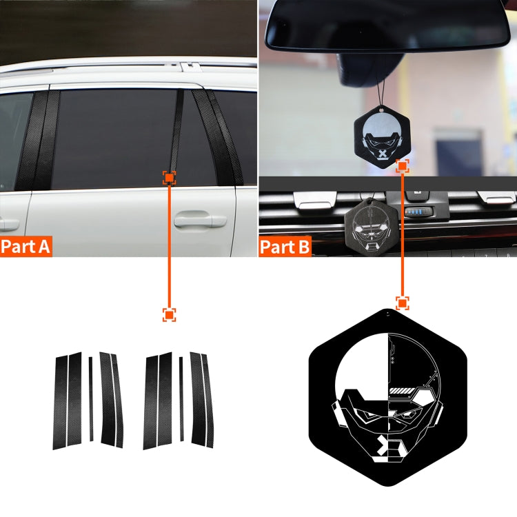 10 in 1 Car Carbon Fiber Door and Window Pillar Decorative Sticker for Volvo XC90 2003-2014, Left and Right Drive Universal - Decorative Strip by buy2fix | Online Shopping UK | buy2fix