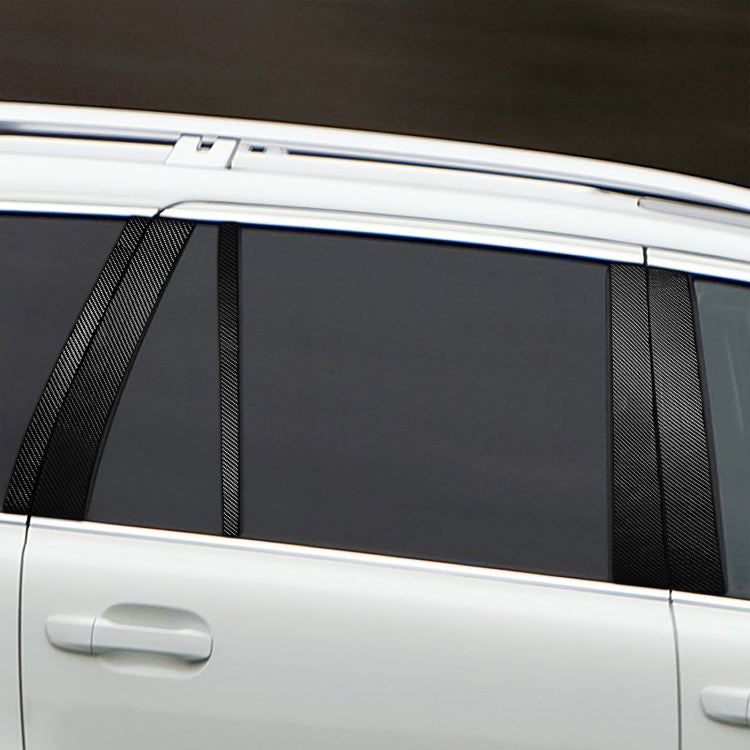 10 in 1 Car Carbon Fiber Door and Window Pillar Decorative Sticker for Volvo XC90 2003-2014, Left and Right Drive Universal - Decorative Strip by buy2fix | Online Shopping UK | buy2fix