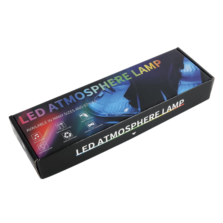 4 in 1 Universal Car Cigarette Lighter 8-color APP Control LED Atmosphere Light Decorative Lamp, with 9LEDs Lamps Cable Length: 1.5m - Atmosphere lights by buy2fix | Online Shopping UK | buy2fix