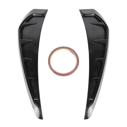 2 PCS Car Soft Silicone Decorative Sticker Outside Sticker, Bright Black by buy2fix