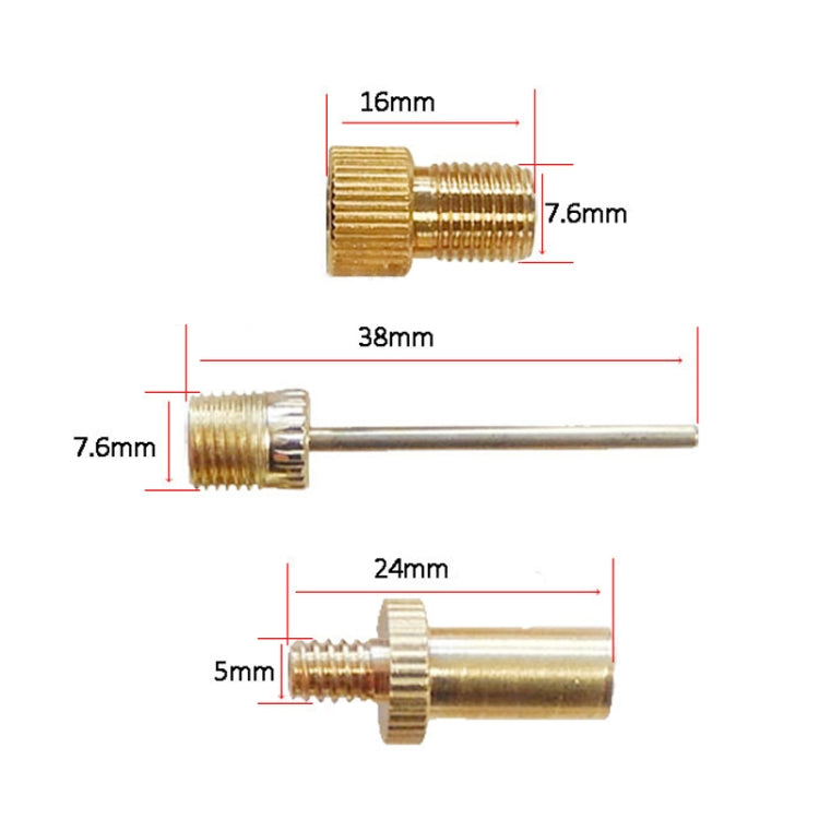 4 in 1 A Inflator Adapter French Mouth / US Mouth / UK Mouth Inflation Needle Adapter - Bicycle Locks & Bicycle Pumps by buy2fix | Online Shopping UK | buy2fix