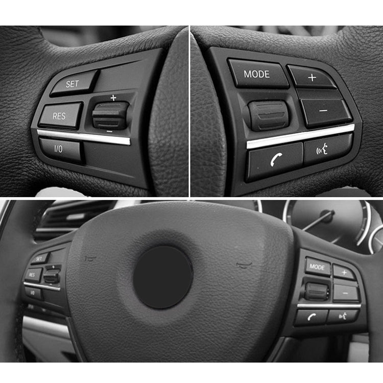 2 PCS Car Multi-functional Steering Wheel Rubber Button for BMW F10 / F07 / F02, Left and Right Drive Universal (Black) by buy2fix