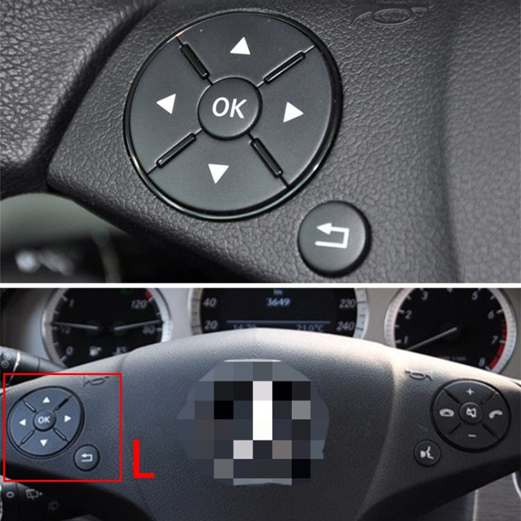 Car Multi-functional Steering Wheel Left Switch Button for Mercedes-Benz W204 / W212 / X204 2008-2015, Left and Right Drive Universal (Black) by buy2fix