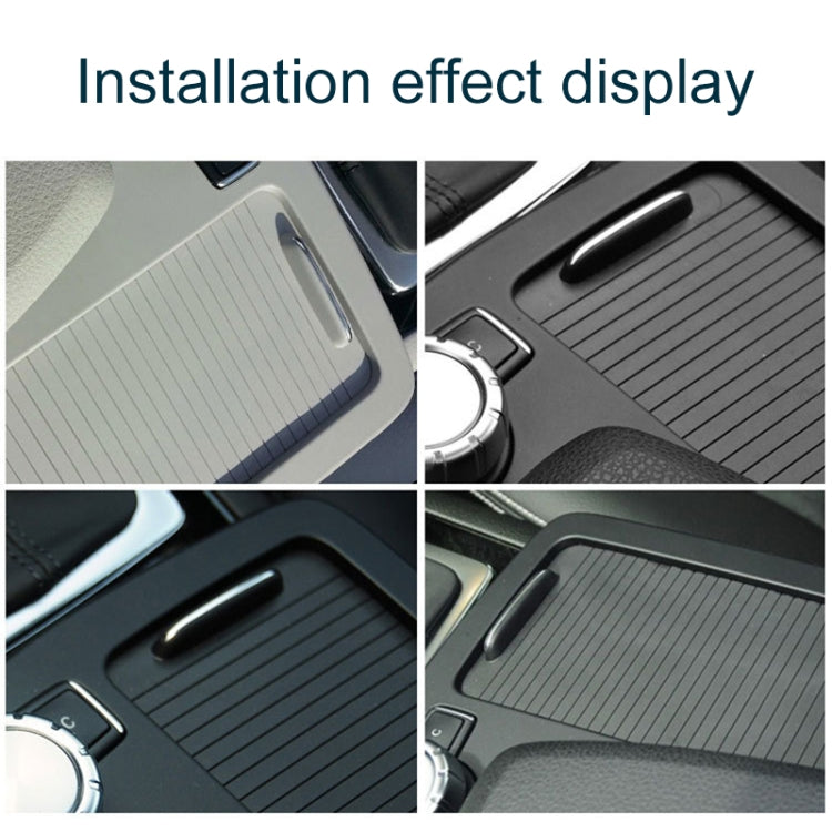 Car Water Cup Holder Roller Blind Zipper Storage Box Trim for Mercedes-Benz W204 / W212 2008-2015 (Black) by buy2fix