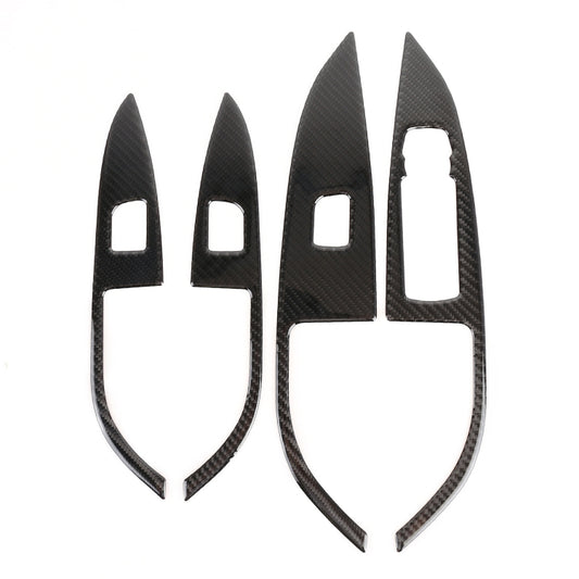 4 in 1 Car Carbon Fiber Window Lift Panel Decorative Sticker for Buick Regal 2017-2021 - Car Interior Mouldings by buy2fix | Online Shopping UK | buy2fix