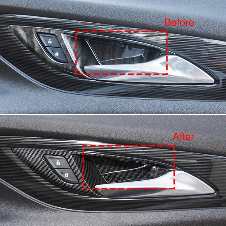 4 in 1 Car Carbon Fiber Inner Door Bowl Decorative Sticker for Buick Regal 2017-2021 - Car Interior Mouldings by buy2fix | Online Shopping UK | buy2fix
