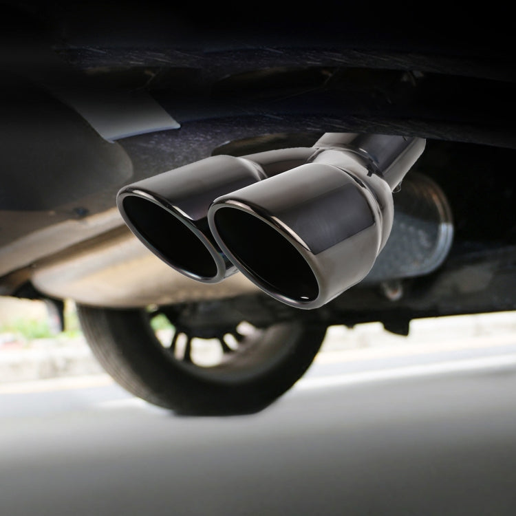 Universal Car Styling Stainless Steel Elbow Exhaust Tail Muffler Tip Pipe, Inside Diameter: 6cm (Grey) - Exhaust Pipes by buy2fix | Online Shopping UK | buy2fix