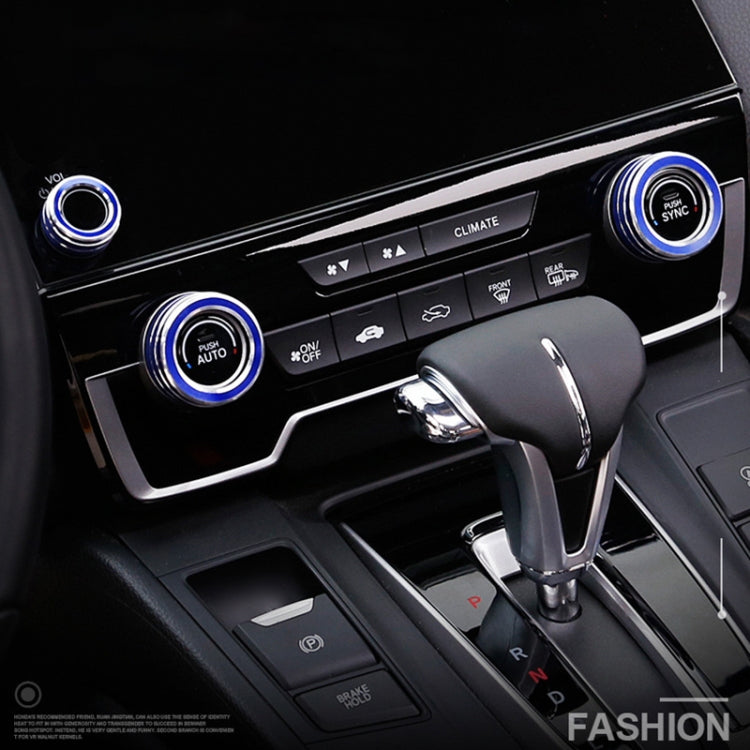 3 PCS Car Metal Air Conditioner Knob Case for Honda CR-V 2017-2021 (Blue) by buy2fix