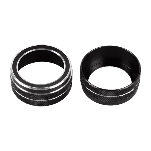 2 PCS Car Metal Air Conditioner Knob Case for Toyota Corolla / Levin / Allion / Yaris 2019-2021 (Black) by buy2fix
