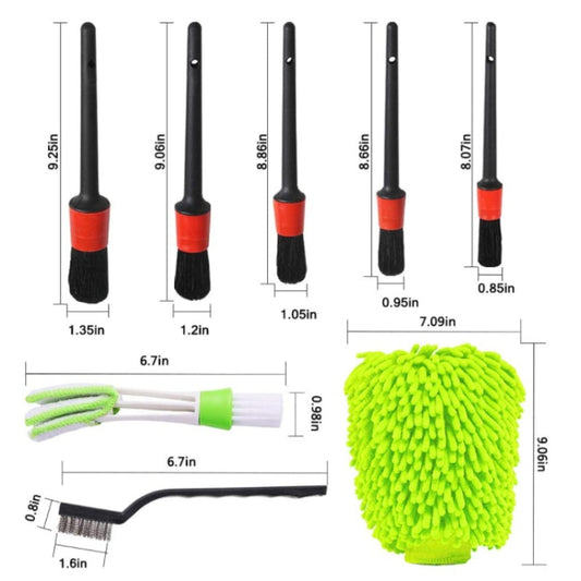 11 in 1 Car Wash Cleaning Brush Tools Set, Random Color Delivery by buy2fix