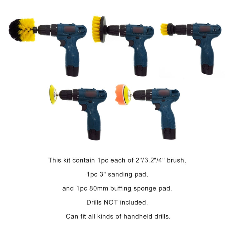 12 in 1 Floor Wall Window Glass Cleaning Descaling Electric Drill Brush Head Set, Random Color Delivery - Sponges, Cloths & Brushes by buy2fix | Online Shopping UK | buy2fix
