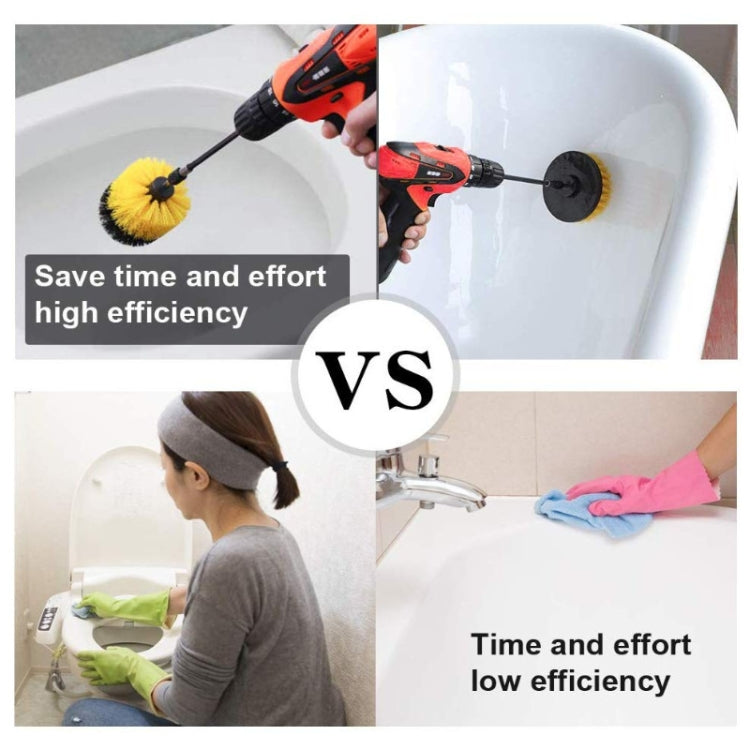 23 in 1 Floor Wall Window Glass Cleaning Descaling Electric Drill Brush Head Set - Sponges, Cloths & Brushes by buy2fix | Online Shopping UK | buy2fix